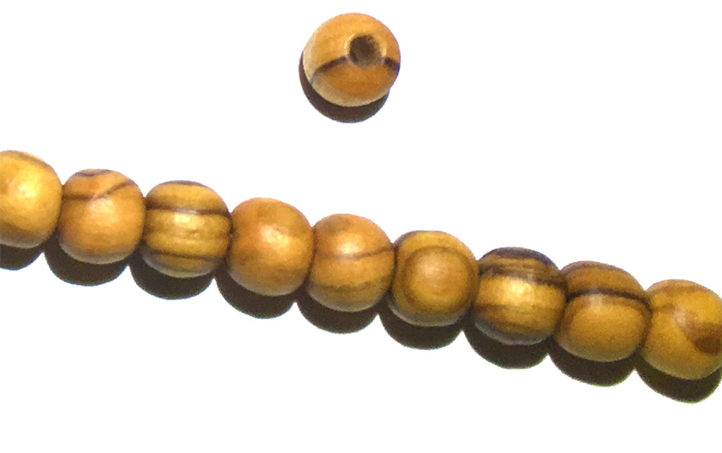 5mm Natural Olive Wood Beads