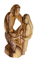 Kneeling Holy Family Carving