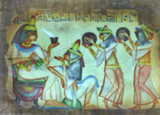 Queen and Dancers Relief Papyrus