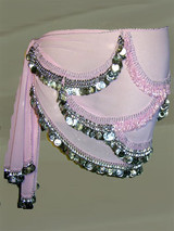 Cotton Candy Pink Belly Dance Hip Scarf