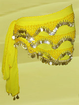 Yellow and Gold Hip Scarf