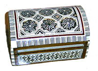 Small Mother of Pearl Coffin Box