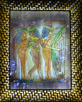 Musicians - Framed Relief Papyrus