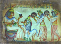 Queen and Dancers Relief Papyrus