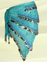 Embroidered Triangle Belly Dance Hip Scarf