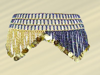 Beaded Belt - Gold & Black