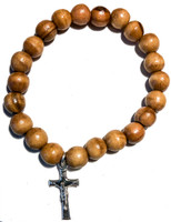 Olive Wood Crucifix Bracelet