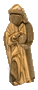 Handmade olive wood nativity with carved individual re-arrangeable figures