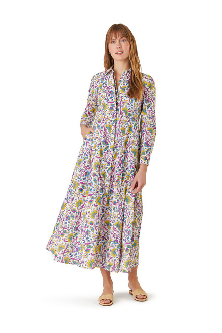 Classic Shirt Dress-Fantasy Garden