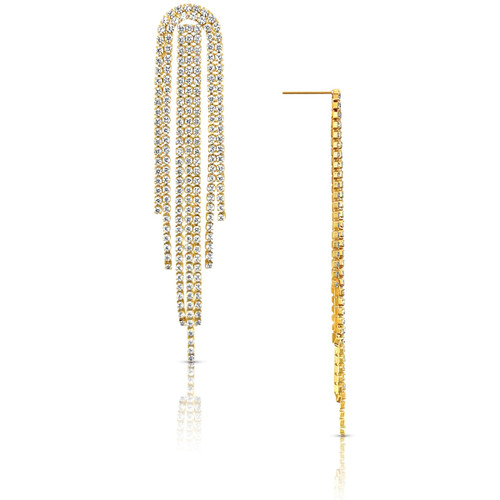 Rebecca Tassel Chain Earring - Gold