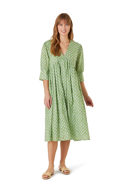 Ingrid Dress-Sage Marigolds