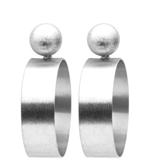 Silver Mini Elizzie Earrings 2.5"