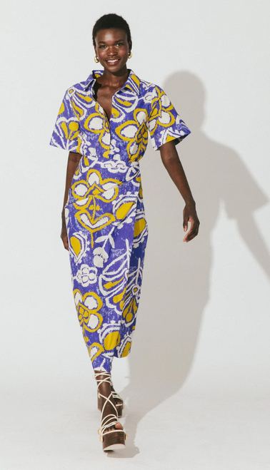 Shonda Midi Dress-Azores Print