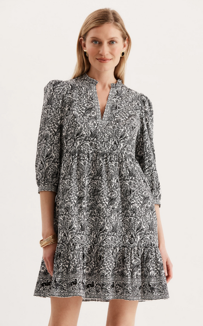 Karli CTN Dress-Border Animals