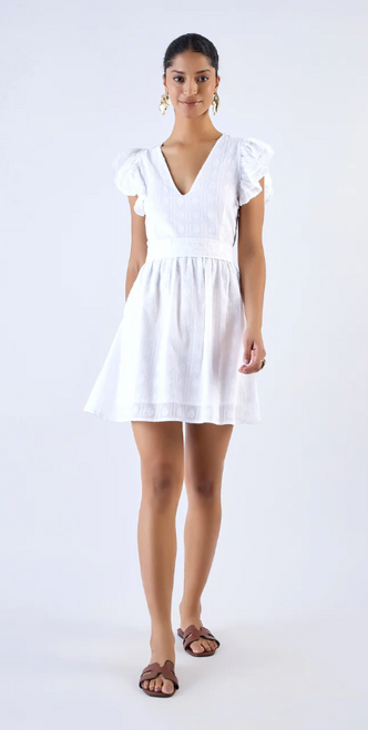 Chloe Dress - Cotton Weave White