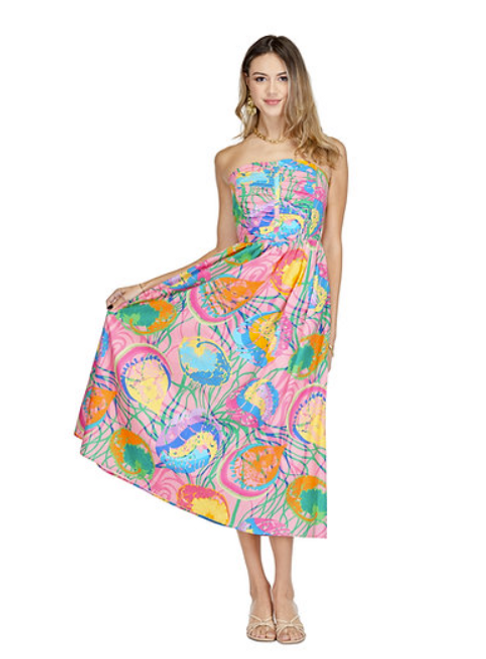 Gathers Tube Dress - Ribbon Fun
