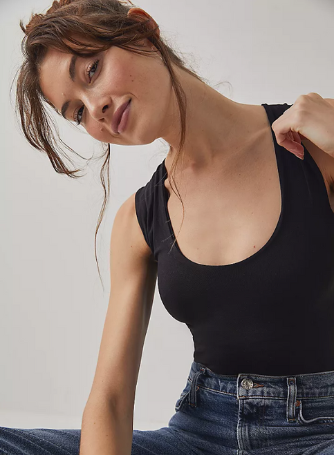 Clean Lines Muscle Cami - Black 