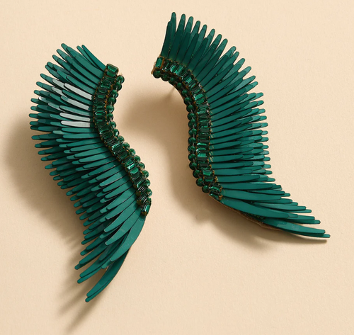 Madeline Gem Earrings - Emerald 