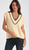 Cream V Neck Sweater SW11063