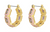 Bezel Emerald Ballier Hoops-Baby Pink-Gold