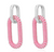 Le Signe Loop Hoops-Hot Pink-Silver