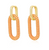 Le Signe Loop Hoops-Neon Orange-Gold