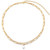 Renee Double Chain Pearl Chocker Necklace - Gold