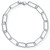 Carla Paper Clip Chain Bracelet - Silver