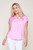 R5016 Cap Sleeve Airflow Blouse - Bonbon