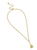 Medallion Paperclip Lariat - Gold Vermeil 