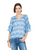 Flared Sleeve Top - Blue Deco 