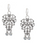 French Filigree Earrings with Austrian Crystal Dangles 