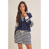 Fresh Coastal Stripe Relaxed French Terry Top