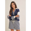 Fresh Coastal Stripe Relaxed French Terry Top