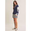 Fresh Coastal Stripe Relaxed French Terry Top