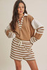 Fresh Coastal Stripe Relaxed French Terry Top