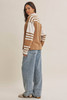 Fresh Coastal Stripe Relaxed French Terry Top