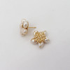 Pearly Flowers Stud Earrings