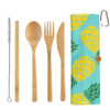 Bamboo Utensil Roll Set