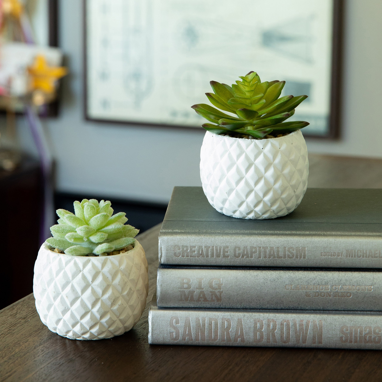 Faux Succulent in Pineapple Pot