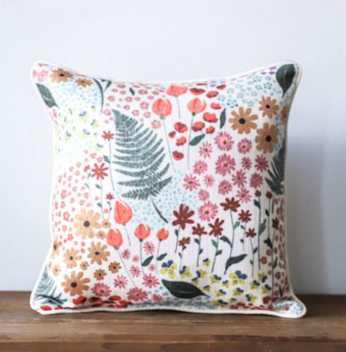 Charming Floral Fall Pattern Pillow