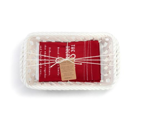 Christmas Bread Basket with Towel