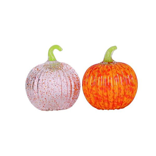 Autumn Confetti Glass Pumpkin