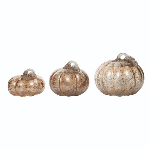 Silver Speckle Glass Pumpkin