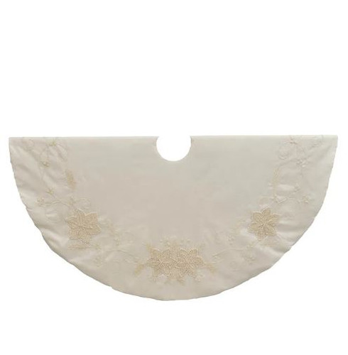 Ivory with Pearl Beads Tree Skirt
