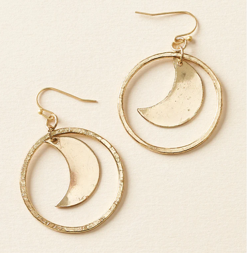 Diya Crescent Moon Earrings