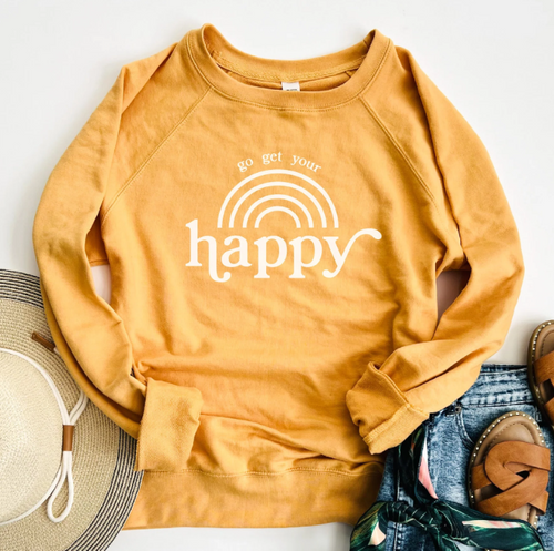 Happy Raglan Sweatshirt