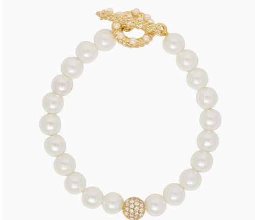 Pearl Sweetheart Gold Plated  Bracelet