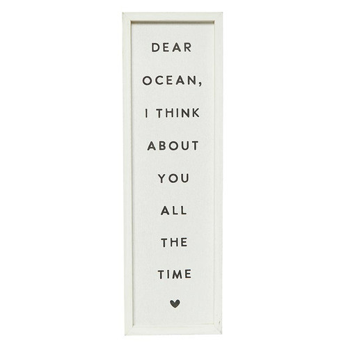 Dear Ocean Wood Sign