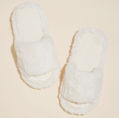 Open Toe Fuzzy Slippers